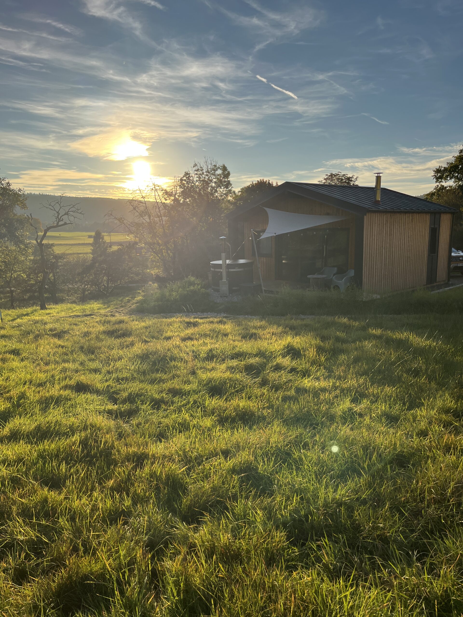 Lodge Helsinki avec couché du soleil
